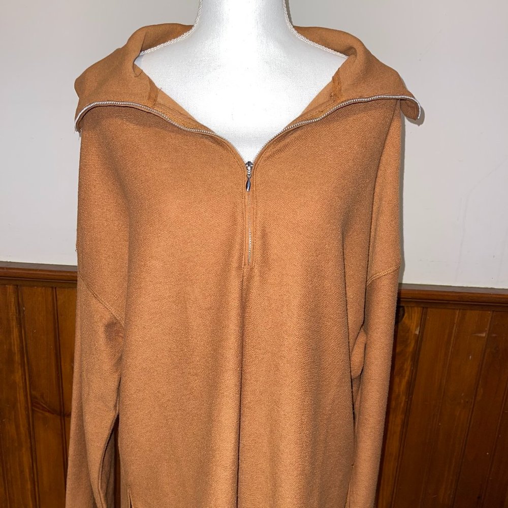 Men's SAGE Collective Size Medium Collared 1/2 Zip Terry‎ Sweater Long Sleeve